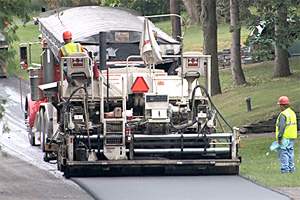 Benefits of ICCA Membership Crew Paving Road in Woods